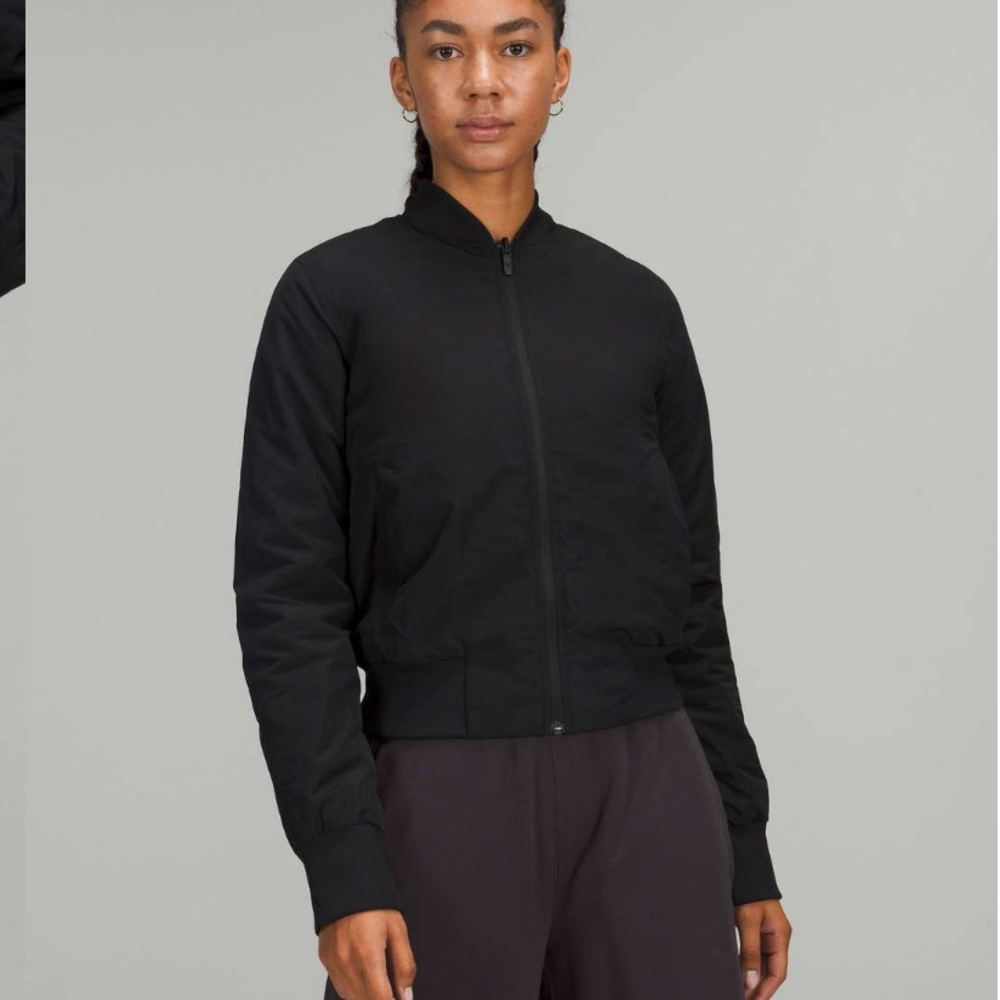 lululemon athletica Black Bomber Jacket